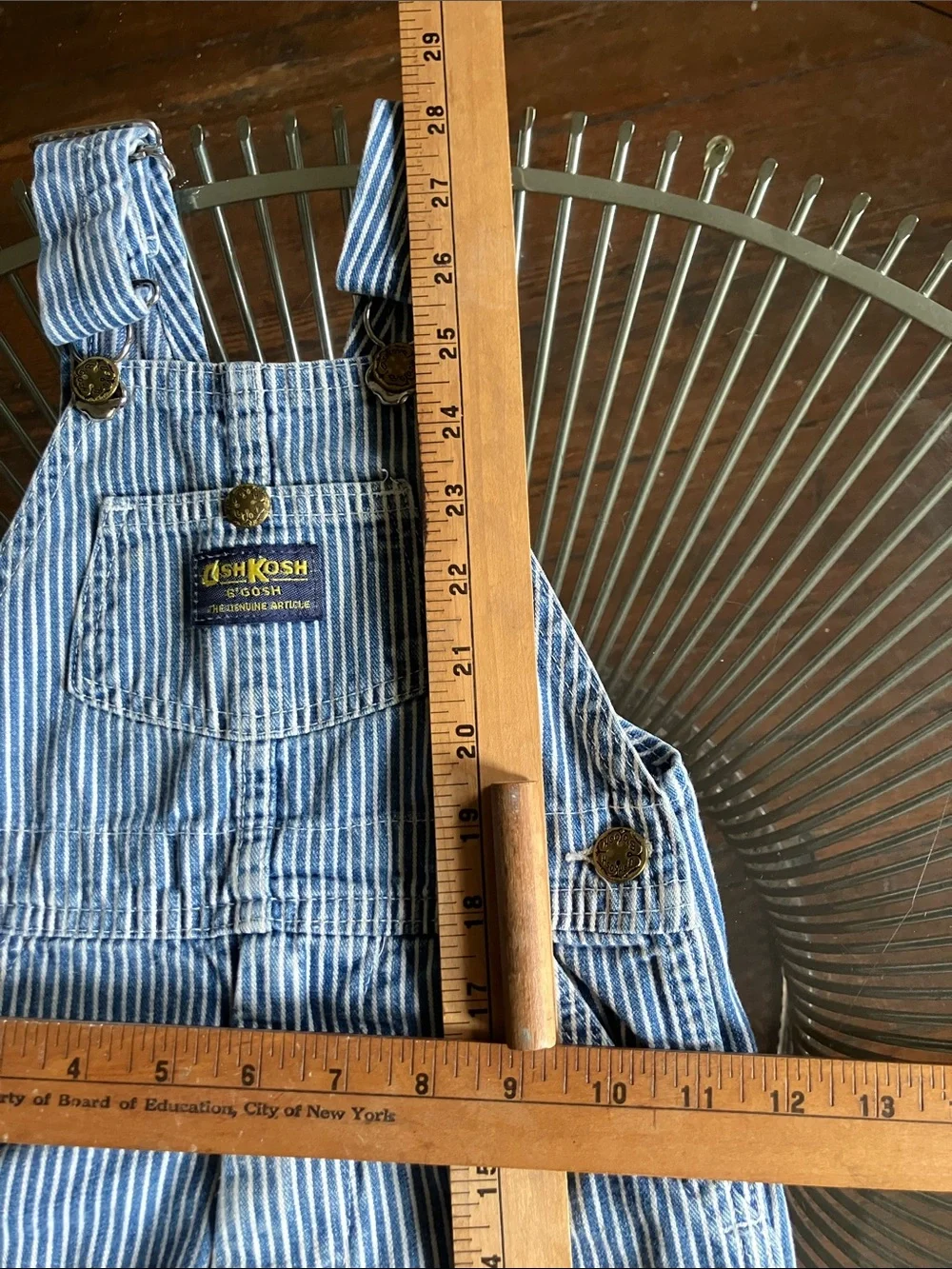 Vintage OshKosh hickory stripe overalls size 3T